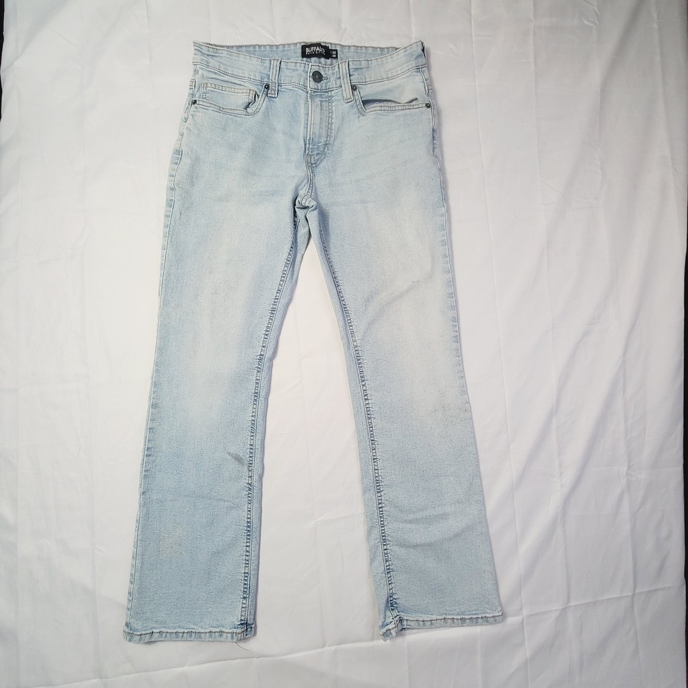 David Bitton Buffalo Men's Jeans 32X30 Light Wash Denim Straight Leg Pants A76